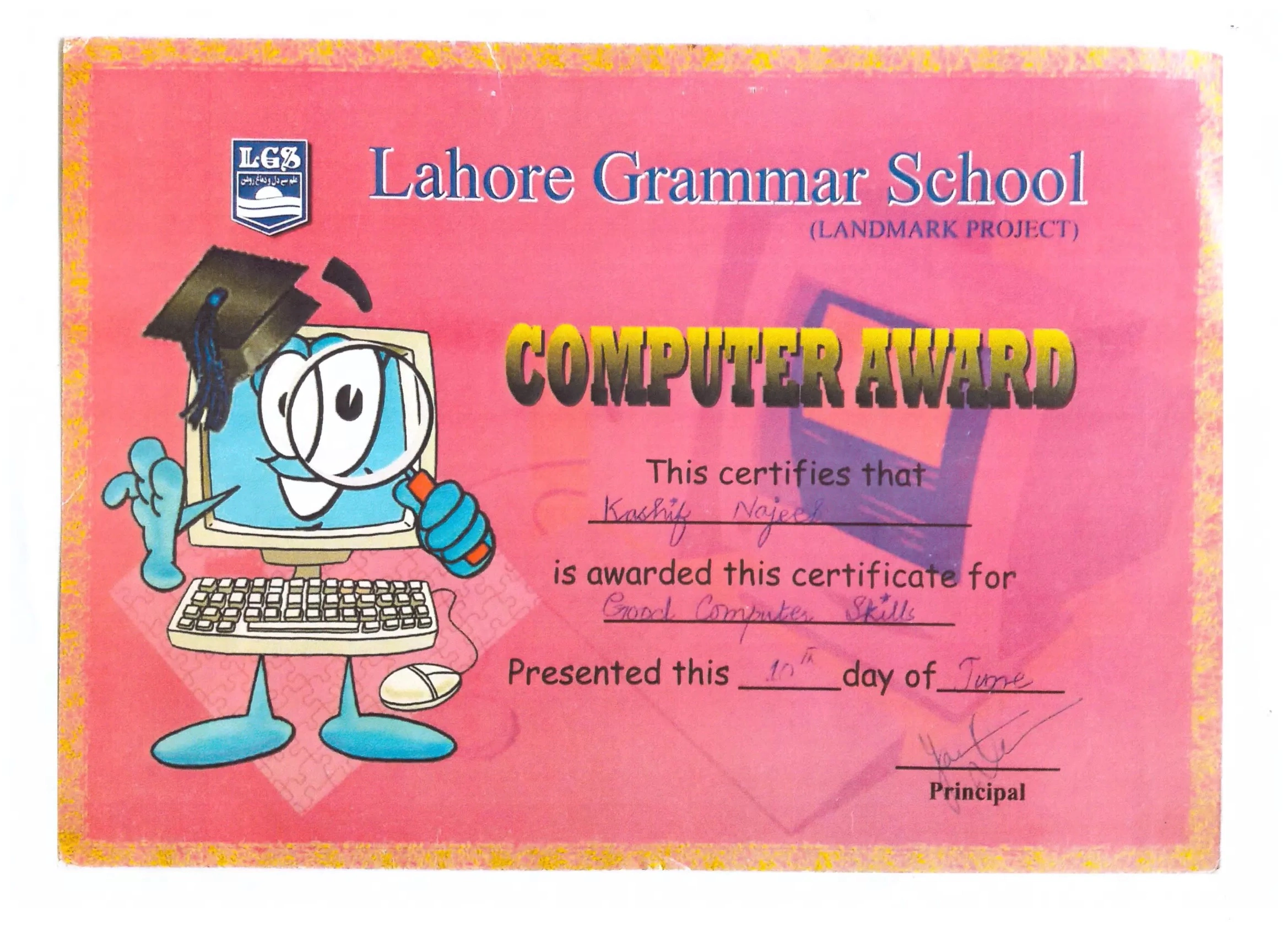 LGS Computer Certificate